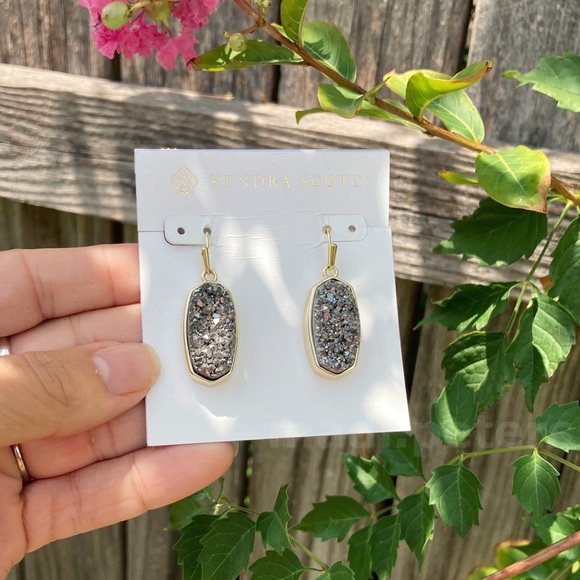 Kendra Scott Danay Earrings in Platinum Drusy - Picture 5 of 8